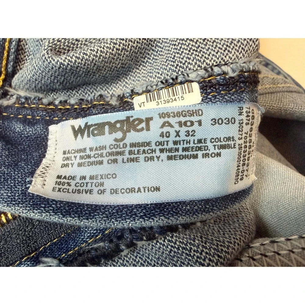 WRANGLER George Strait - Men's Jeans - Cowboy Cut Straight Denim Blue - 40x32